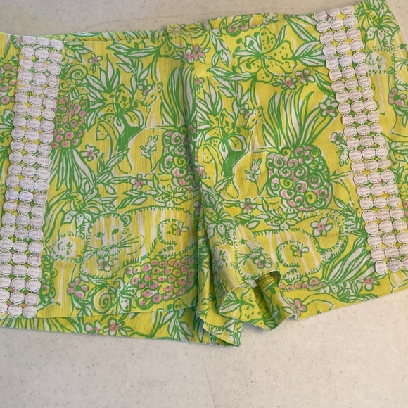 Lilly Pulitzer Pants - Lilly Pulitzer Shorts - Green and Yellow